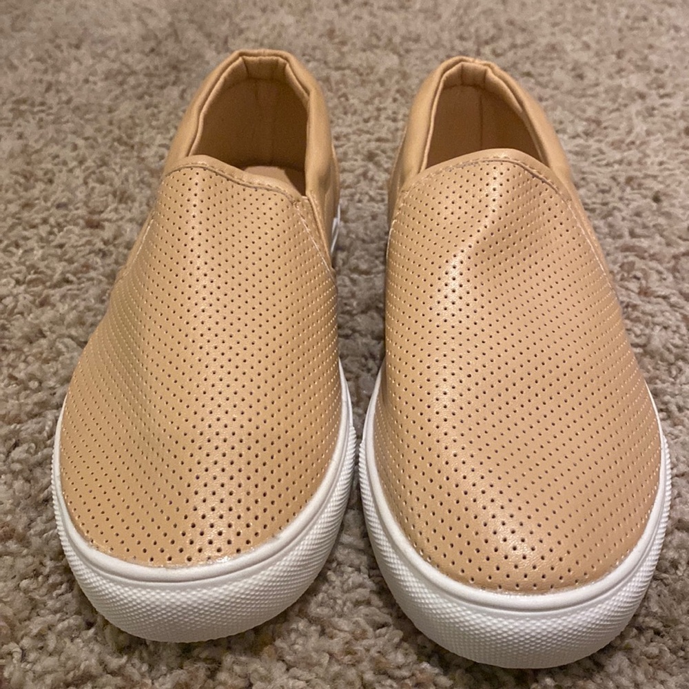BRAND NEW Tan Slip On Tennis Shoes